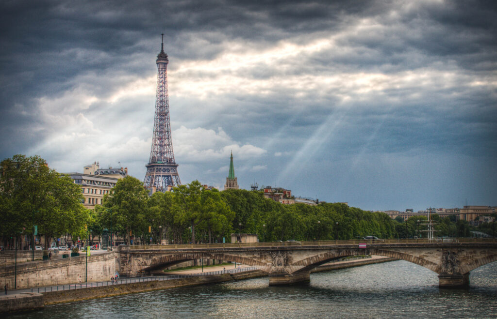 The Eiffel Tower from Pont Alexandre III by Paul de Burger