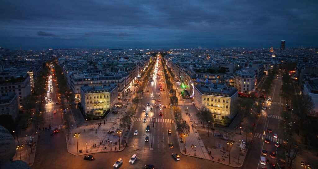 Paris from the Arc de Triomphee